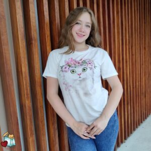 Camiseta Diseño De Gato Princesa