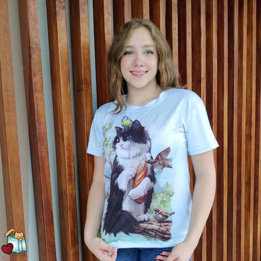 Camiseta De Mujer Gato