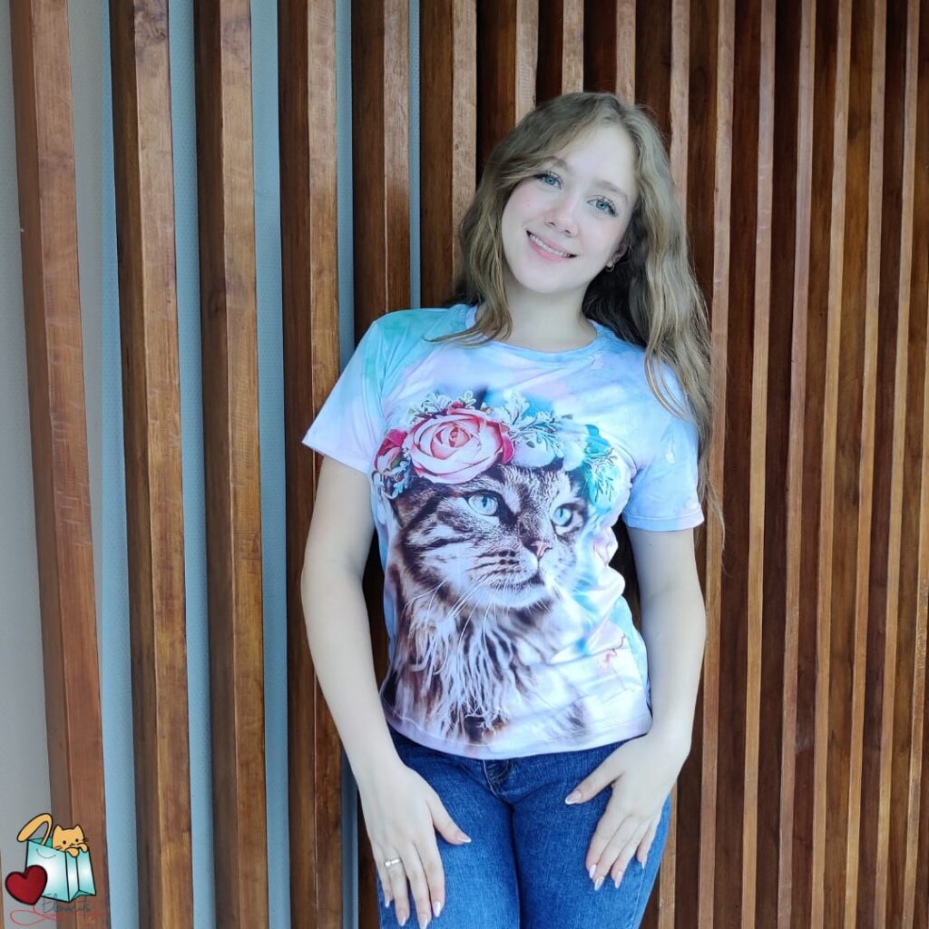 Camiseta De Mujer Gata Princesa