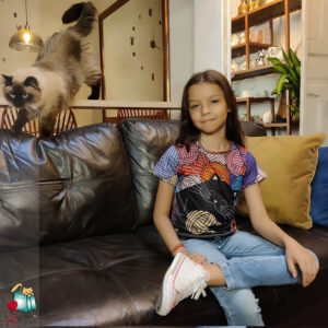 Camiseta Niña Gato Lana