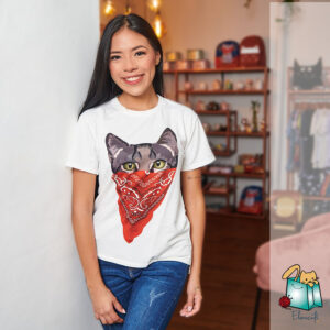 Camiseta Liquidacion Con Gato Pañoleta