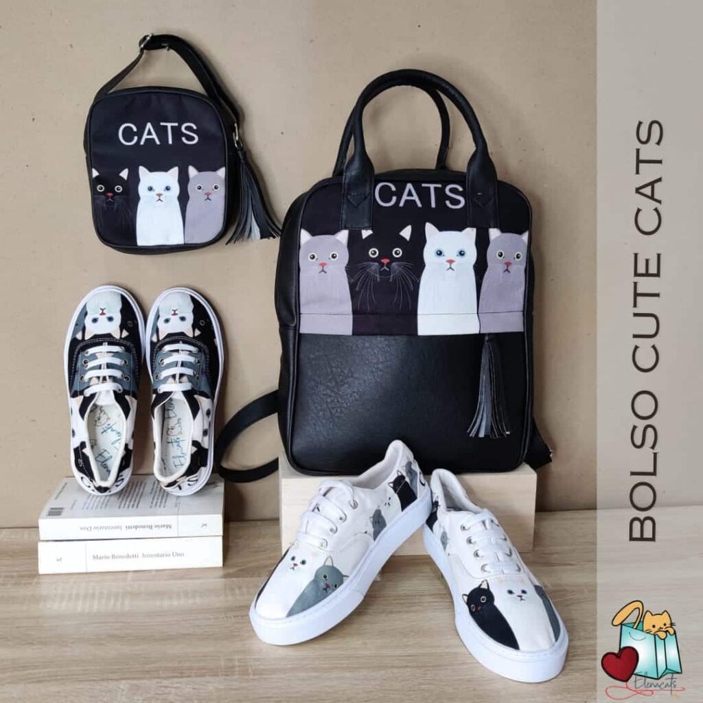 Bolso De Mano 3 Gatos