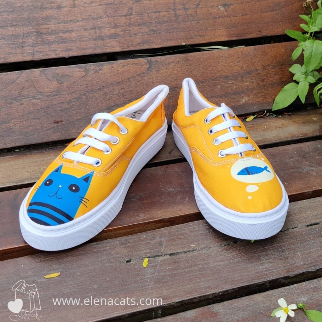 Zapatos Amarillos De Mujer Gato