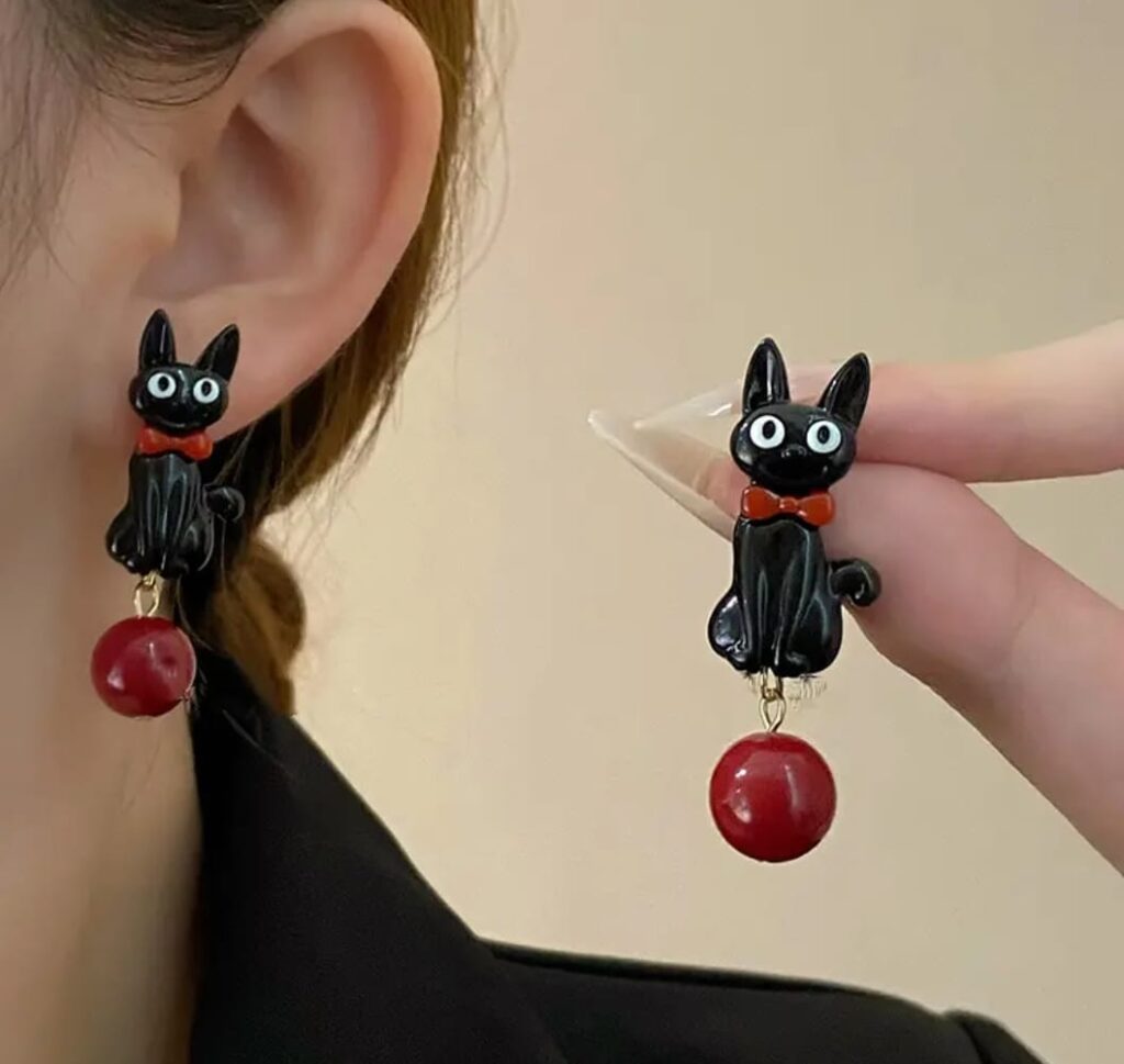 Aretes Gato Negro