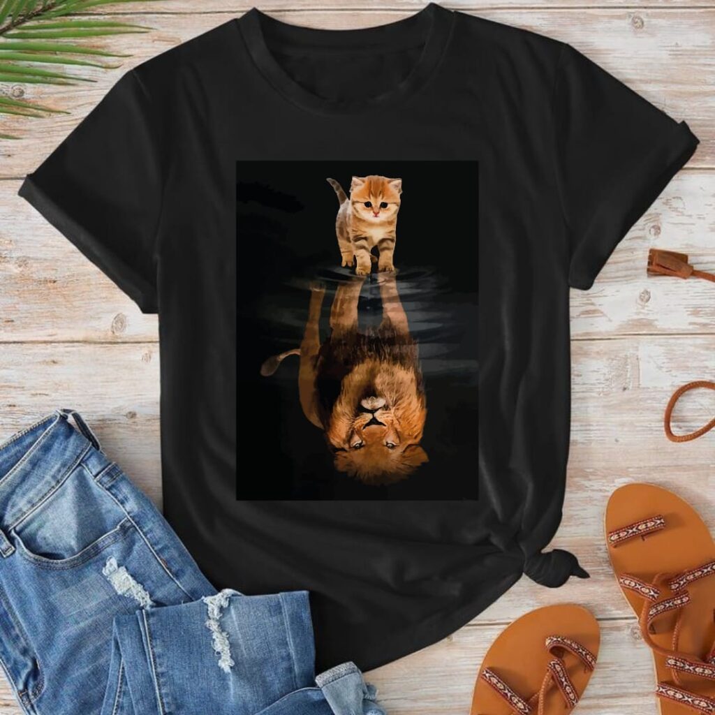 Camiseta Liquidacion Gato Reflejo
