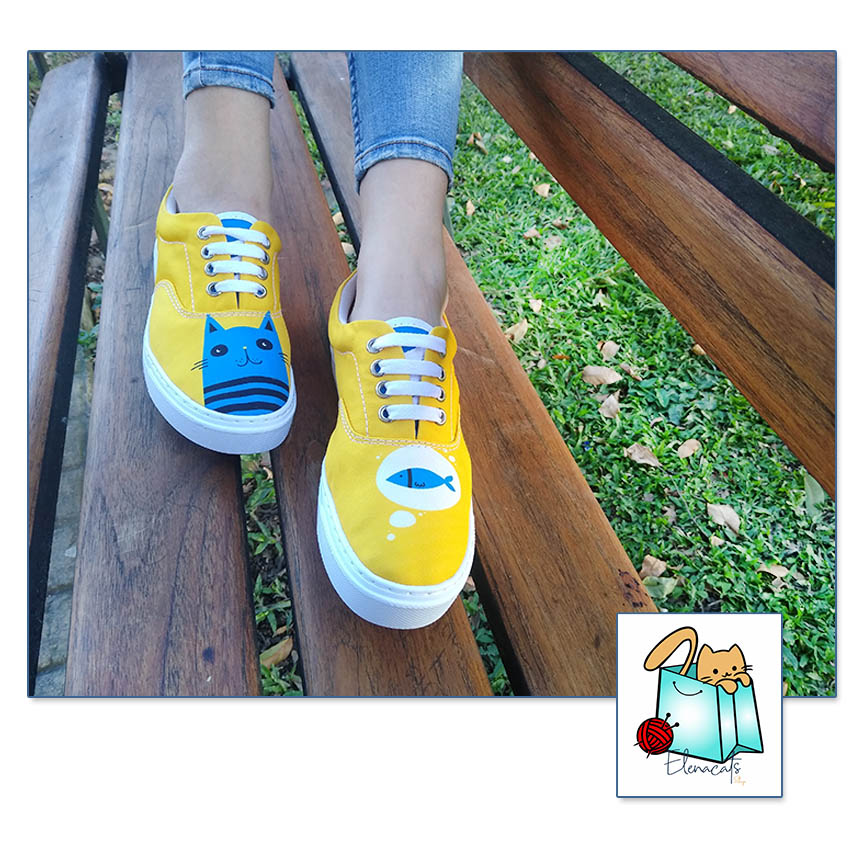 Zapatos Amarillos De Mujer Gato - Imagen 2