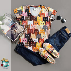 Camiseta Gatos Cafe