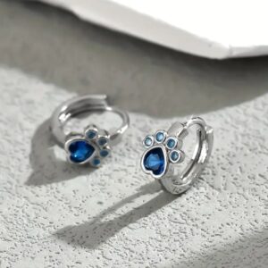 ARO CANDONGAS HUELLA GATO AZUL