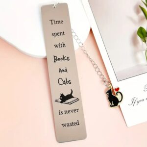 SEPARADOR DE LIBROS CON DISEÑO DE GATO