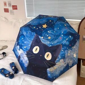 SOMBRILLA CON DISEÑO DE GATO