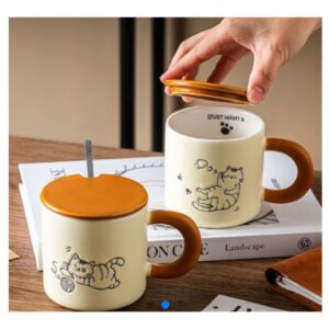 VASO CON DISEÑO DE GATO