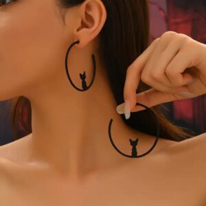 ARETES ARO FIGURA DE GATO