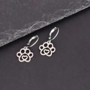 ARETES ARO HUELLA GATO