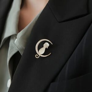 BROCHE DE GATO DORADO