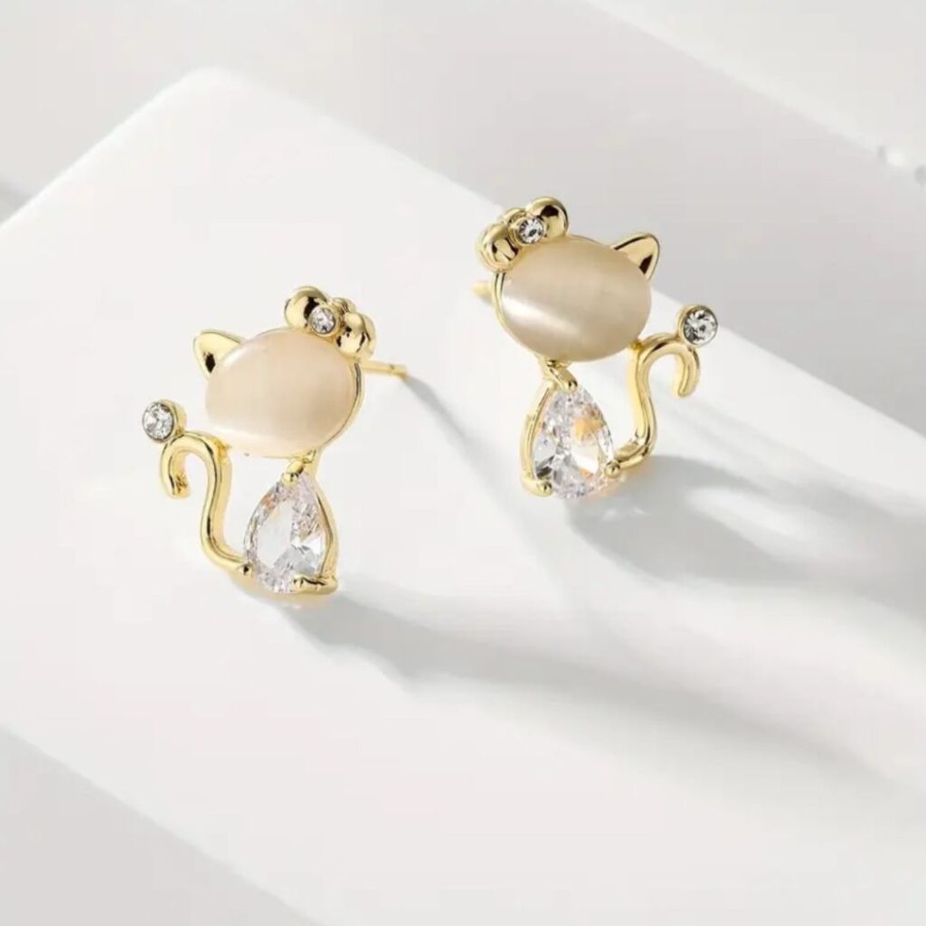 Aretes Gato Moñito
