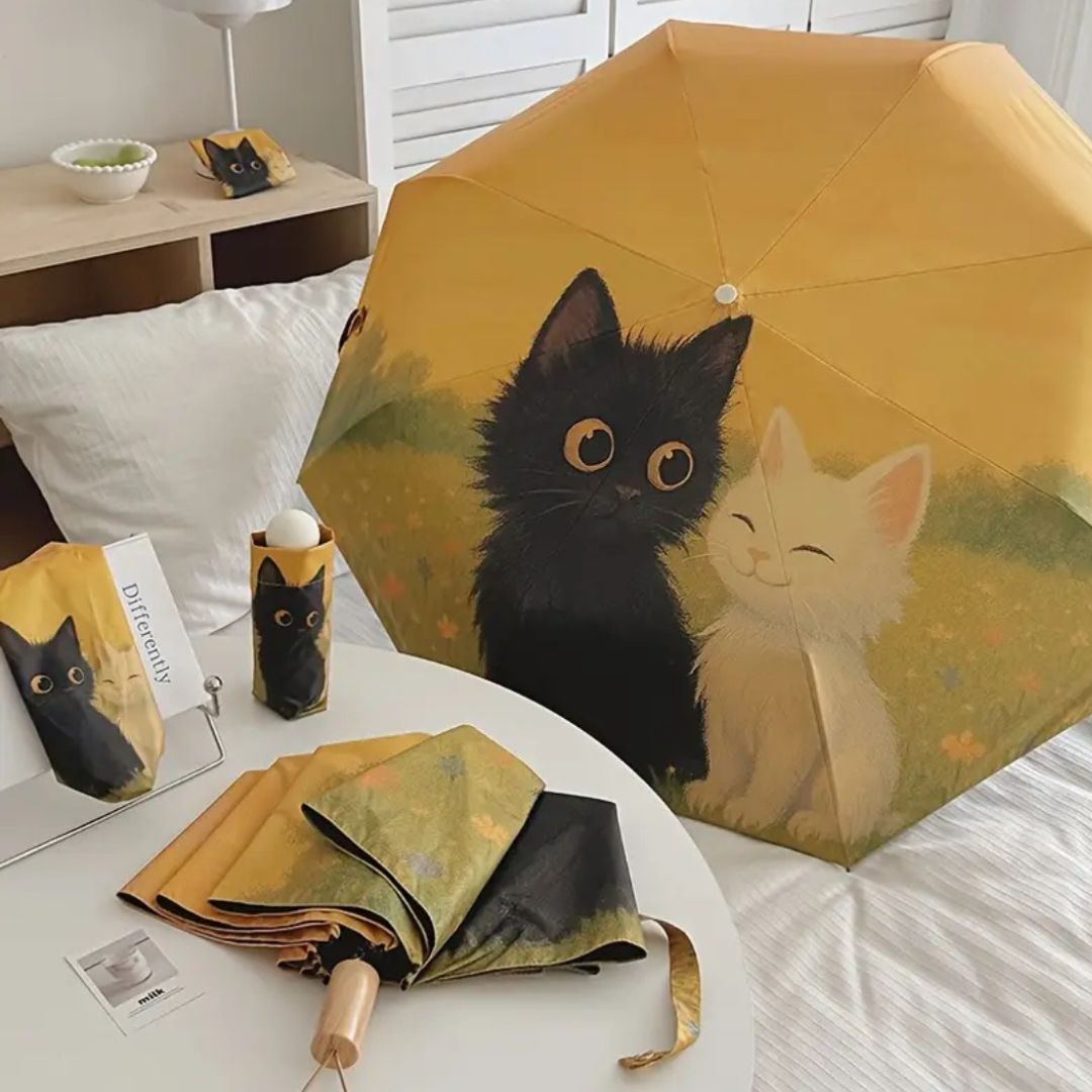 Sombrilla Con Diseño De Gato