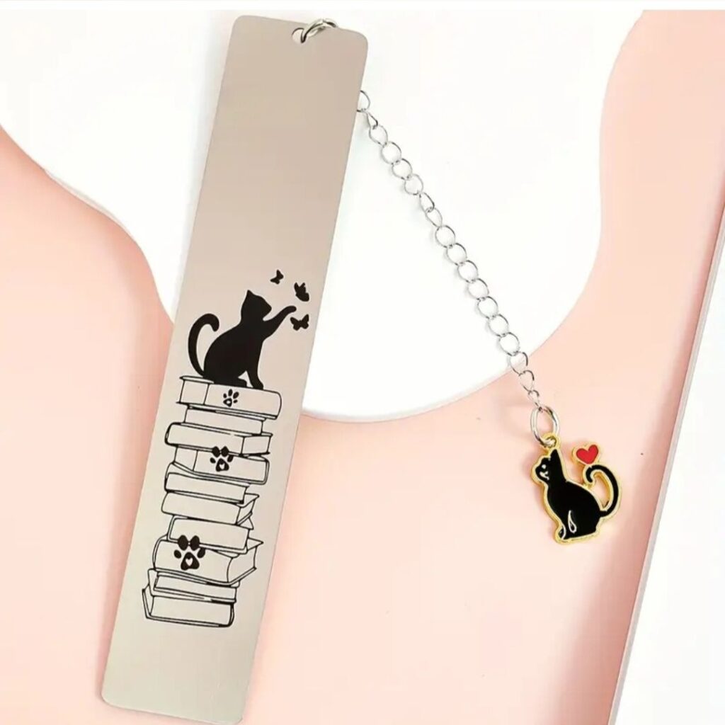 Separador De Libros Con Diseño De Gato