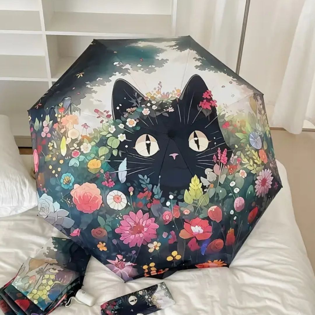 Sombrilla Con Diseño De Gato Naturaleza