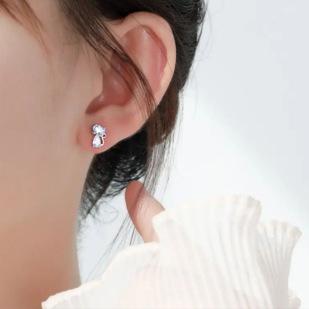 Aretes Figura De Gato - Imagen 2