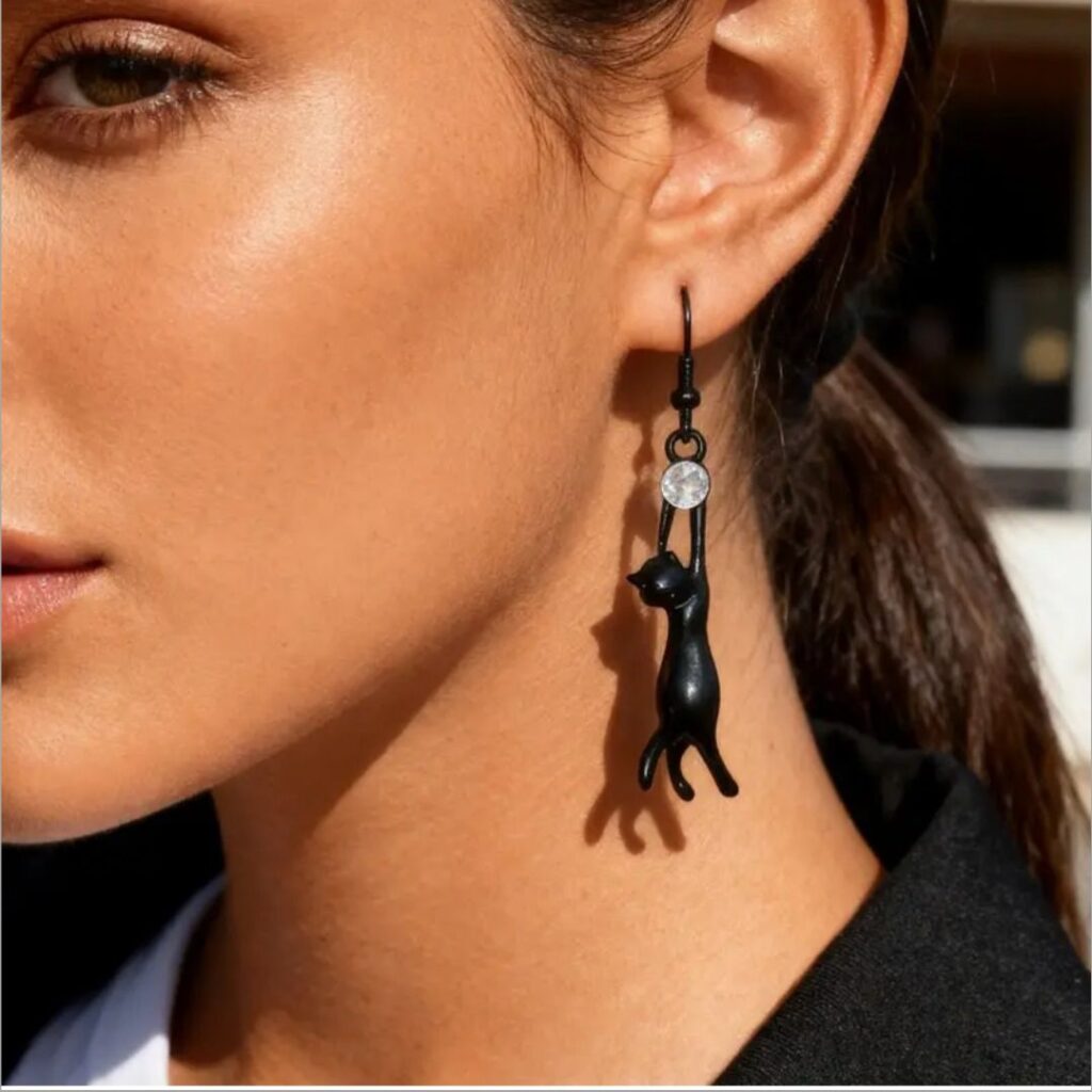 Aretes Gatos Figura De Gato