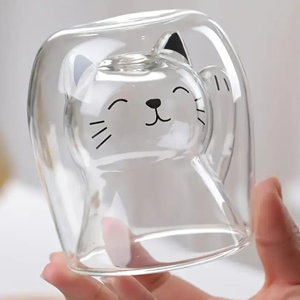 Vaso De Gato En Vidrio