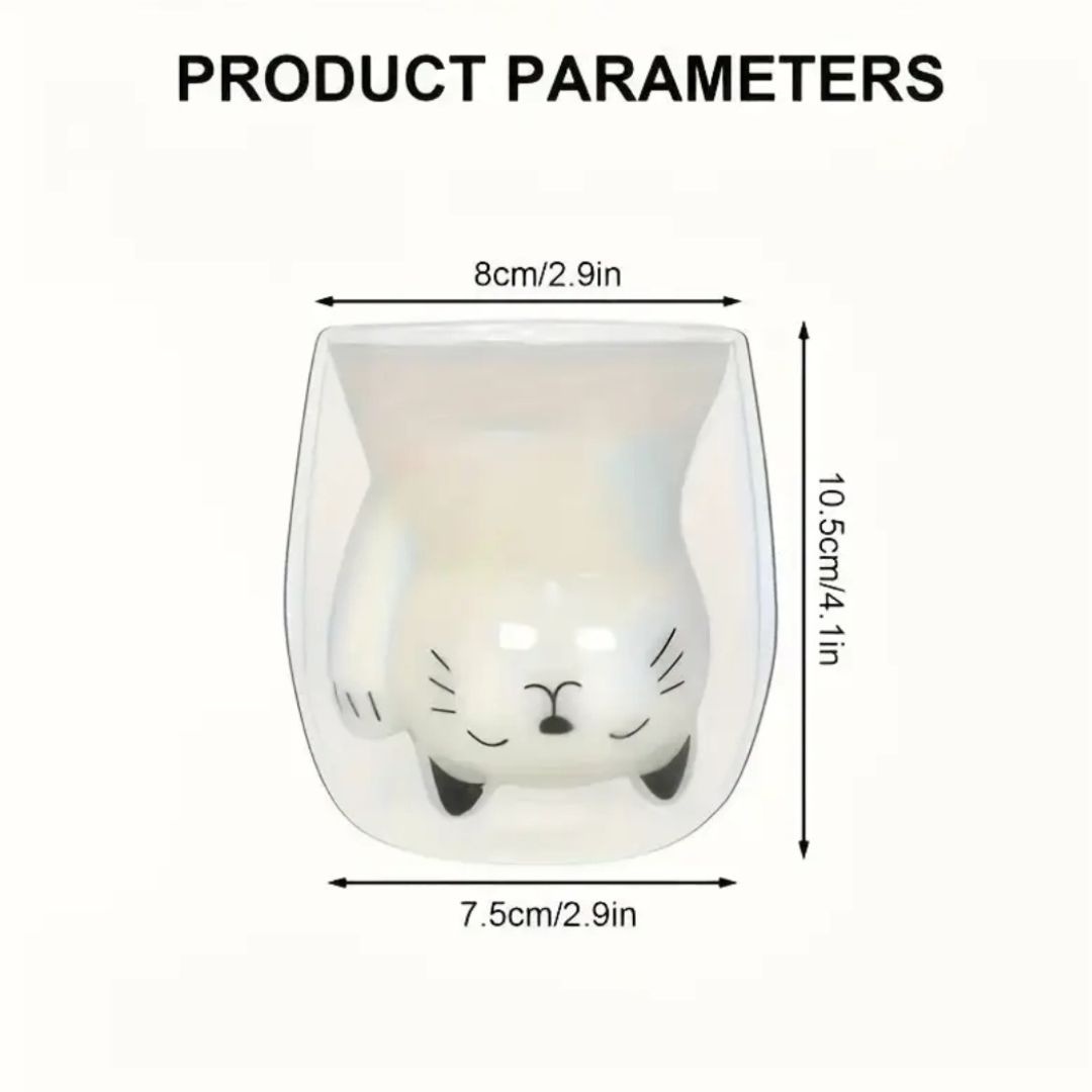 Vaso De Gato En Vidrio - Imagen 3