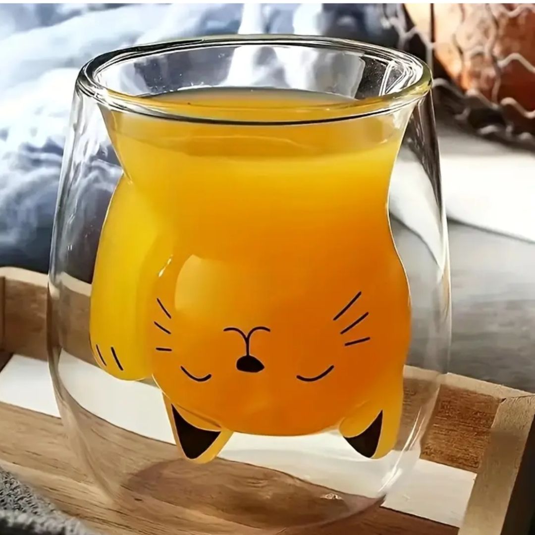 Vaso De Gato En Vidrio - Imagen 2