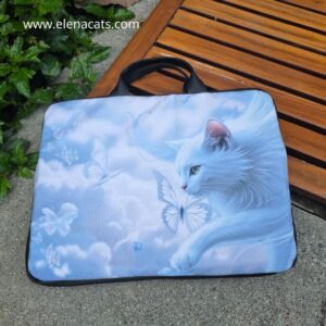 Bolso para portátil Elenacats con diseño de gato, tamaño 38x30 cm, hecho en Medellín