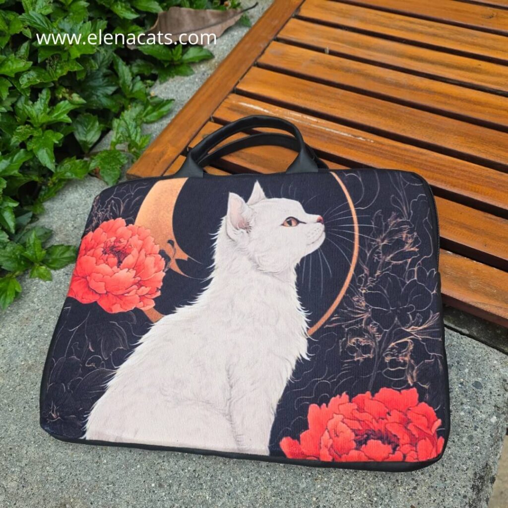 Bolso Para Portatil Gato Blanco