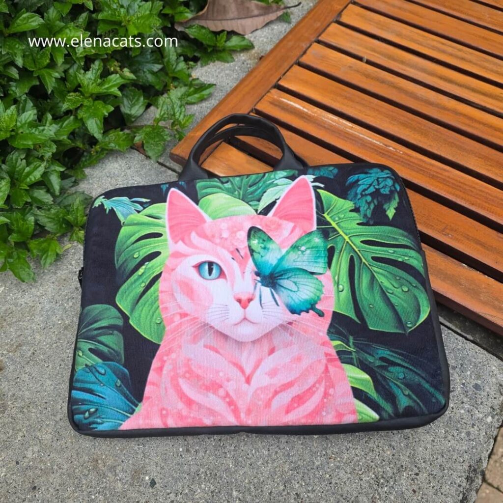Bolso Para Portatil Gata Naturaleza