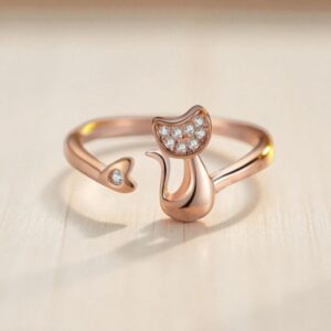 Anillo Gato Oro Rosa