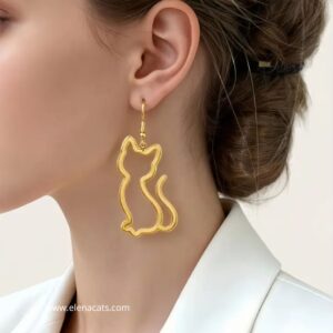 Aretes Figura De Gato