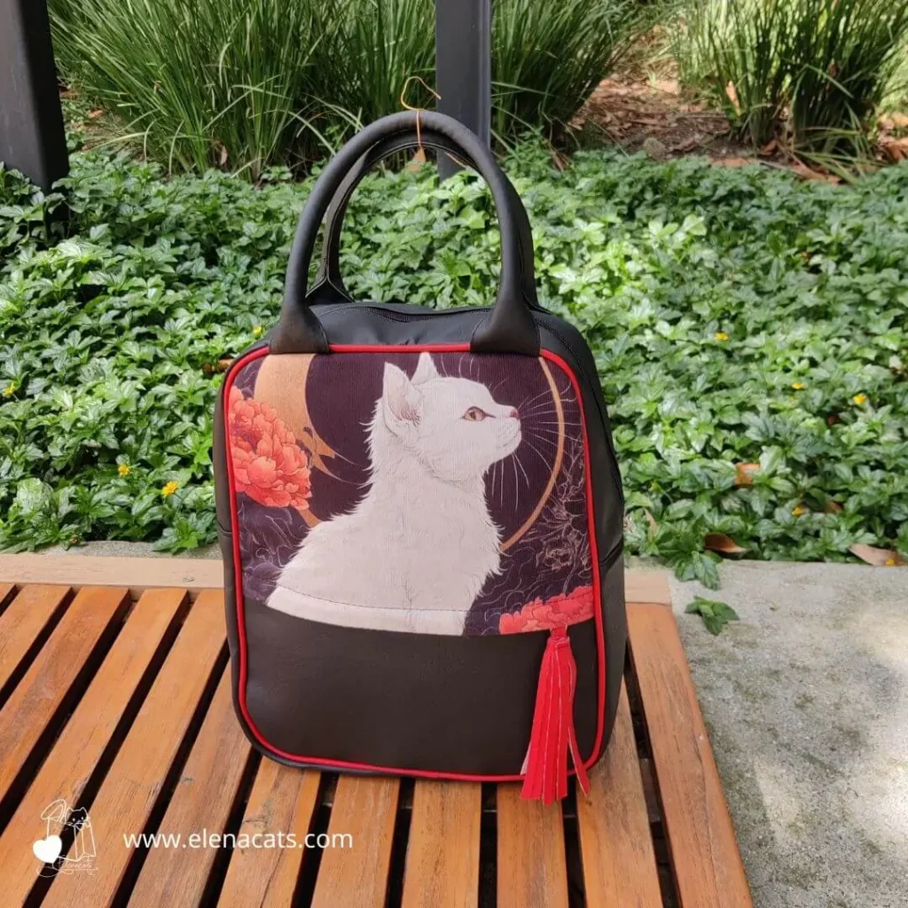 Bolso De Mano Gato Blanco