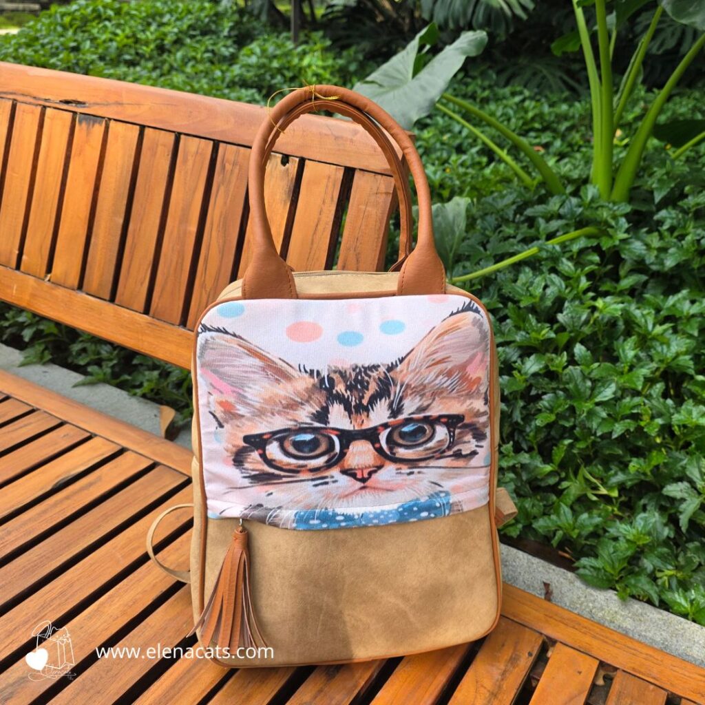Bolso De Mano Gato Intelectual