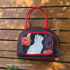 Cartera  Gato Y Flor
