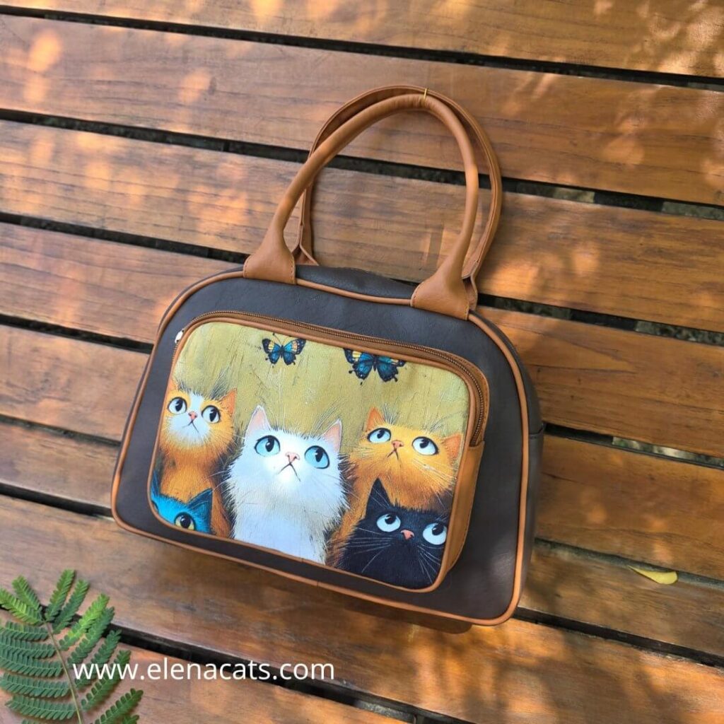 Bolso Cartera Gatos Colores