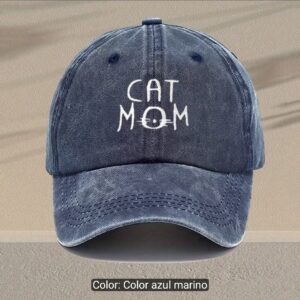 Gorra Con Diseño Gato Cat Mon azul