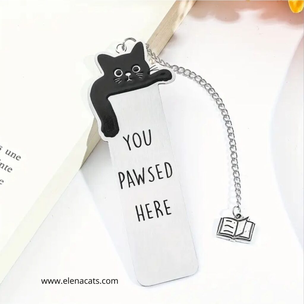 Separador De Libros Con Diseño De Gato