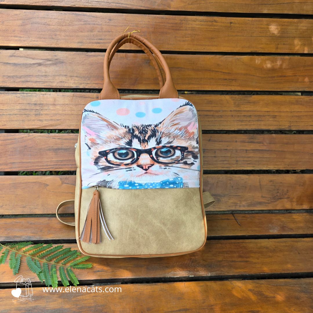 Bolso De Mano Gato Intelectual - Imagen 4