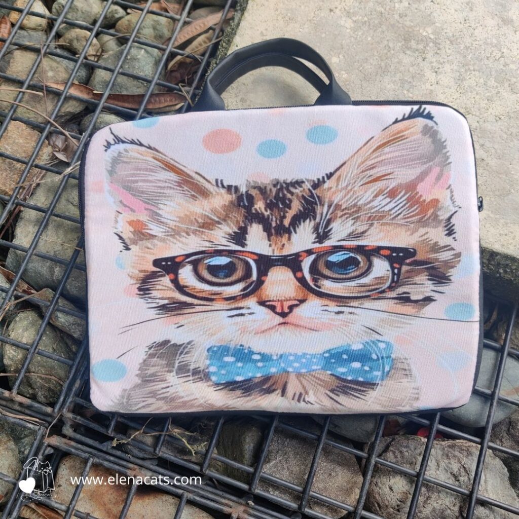 Bolso Para Portatil Gato Gafas