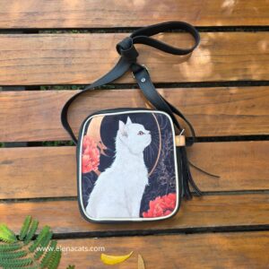 Bolso Manos Libres Gato Blanco