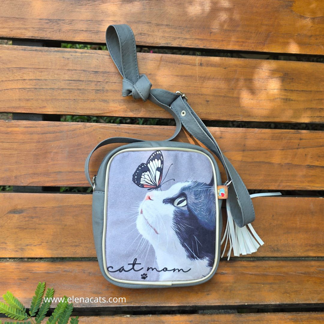 Bolso Manos Libres Gato Mariposa