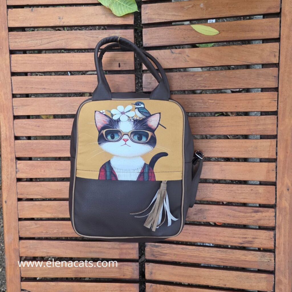 Bolso De Mano Gata Pajaro