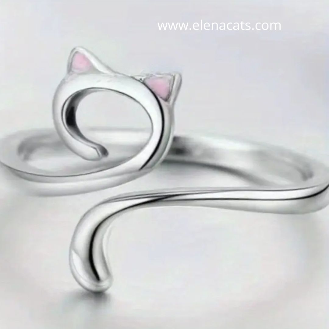 Anillo De Gato Orejas Rosa