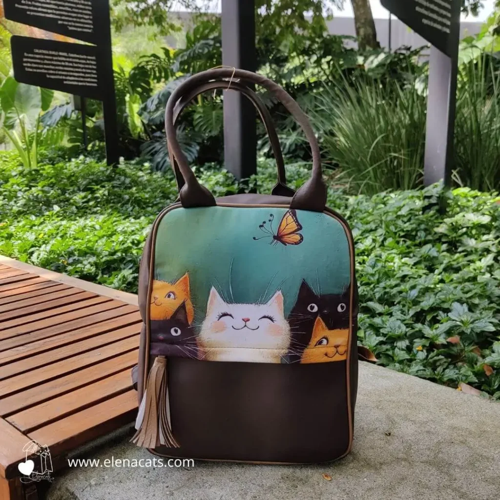 Bolso De Mano Gatos Mariposa