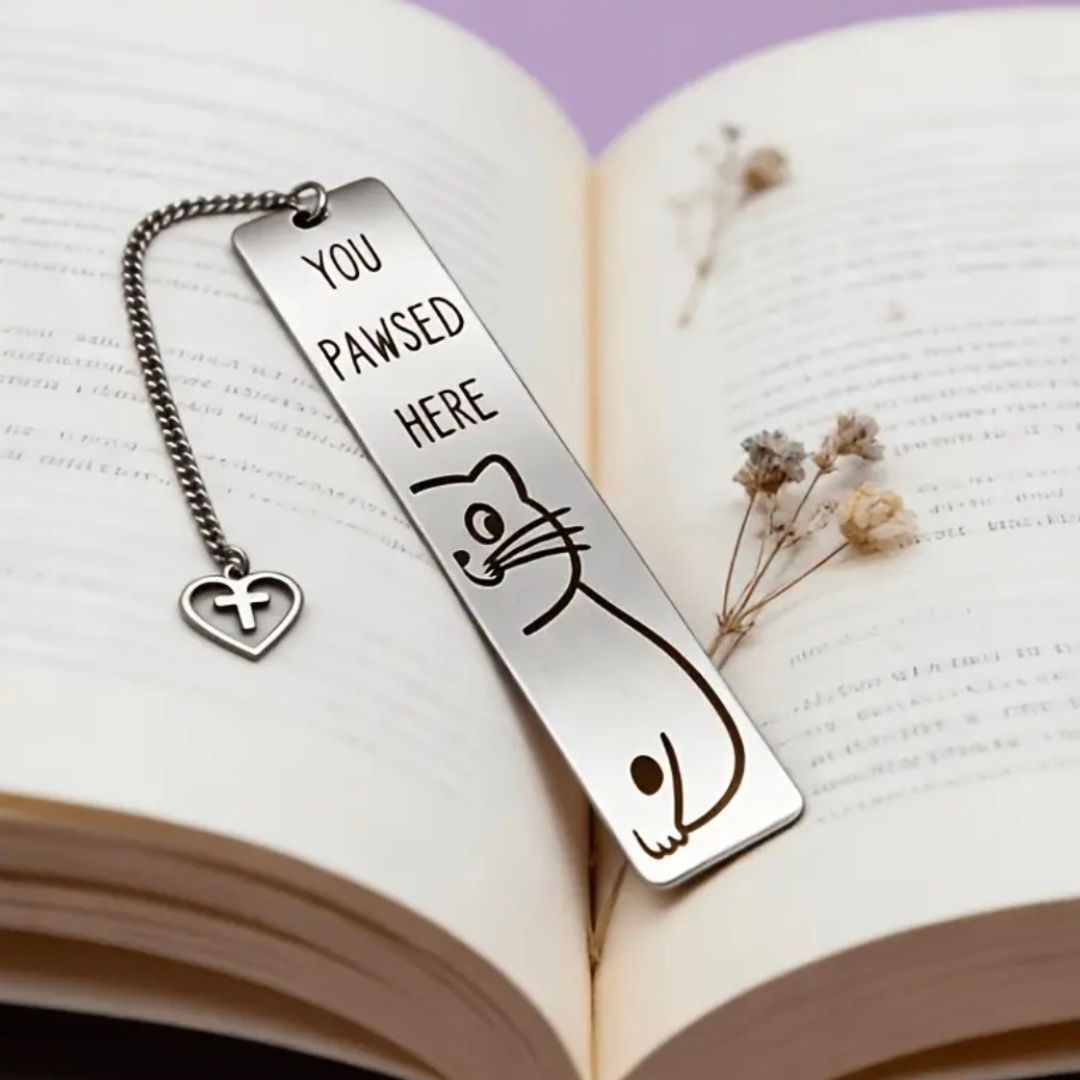 Separador De Libros Con Diseño De Gato