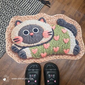 Tapete Para Casa Con Diseño De Gato