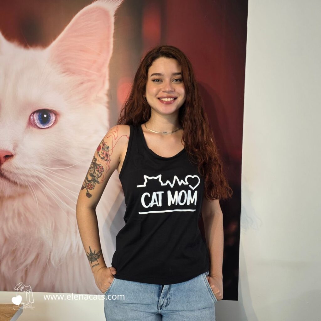 Camiseta para mujer gata cat mom