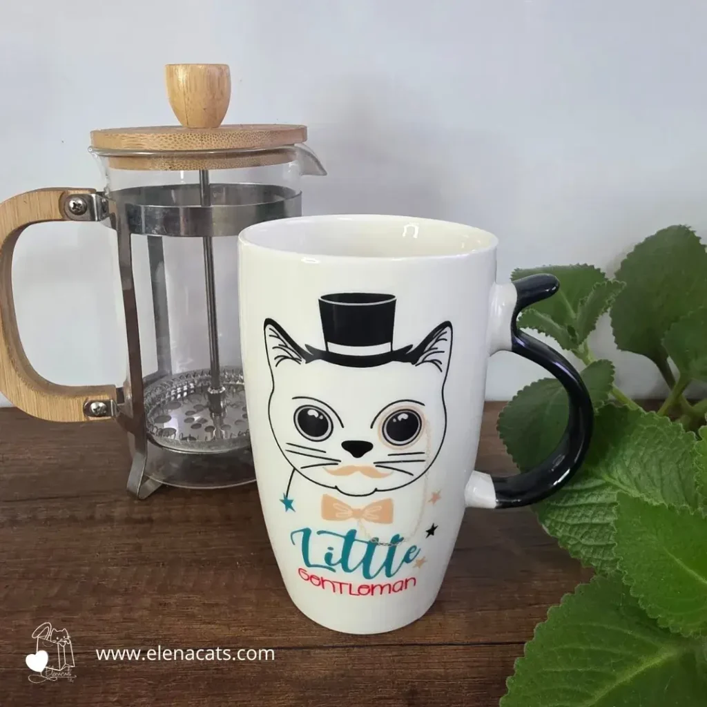 vaso Con Diseño De Gato bigotes