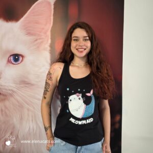 Camiseta para mujer gata sirena